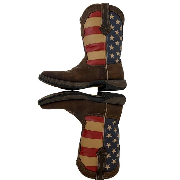 Durango Cowgirl Lady Rebel Patriotic Flag Boots 8M Leather Q10140 NWB $165 - Picture 10 of 16